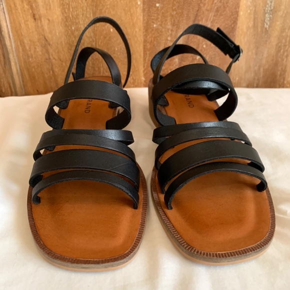 Lucky Brand Women's Black Firola Strappy City Sandals Ankle Straps Size 6.5 - Picture 6 of 11